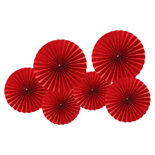 (6pcs) Wedding Paper Fan Garland Decor 50pcs