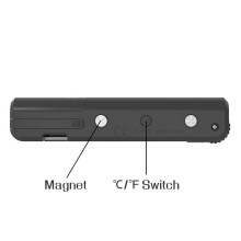 Foldable Digital Display Meat Thermometer with Probe for Cooking BBQ Oven Frying Meat Kitchen LCD Display Thermome Red