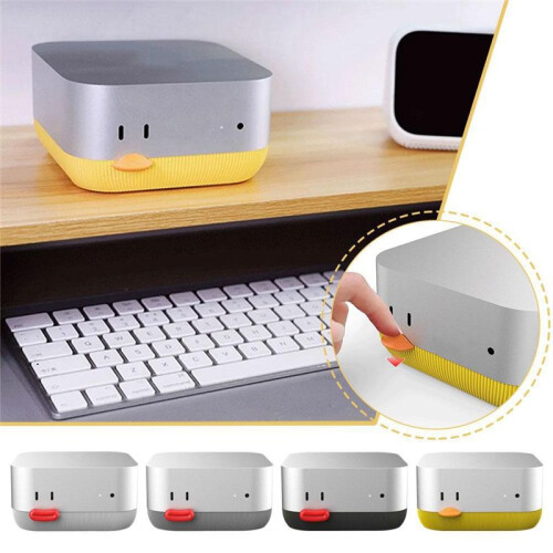 3D Printing Computer Base Power Button Front Heat Dissipation Bracket Host Accessories for Macmini M4 Black 1
