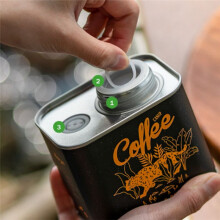 Coffee Bean Sealed Can Outdoor Camping Tin Box Food Grade Packaging Storage Fresh Breathing Tin Can White