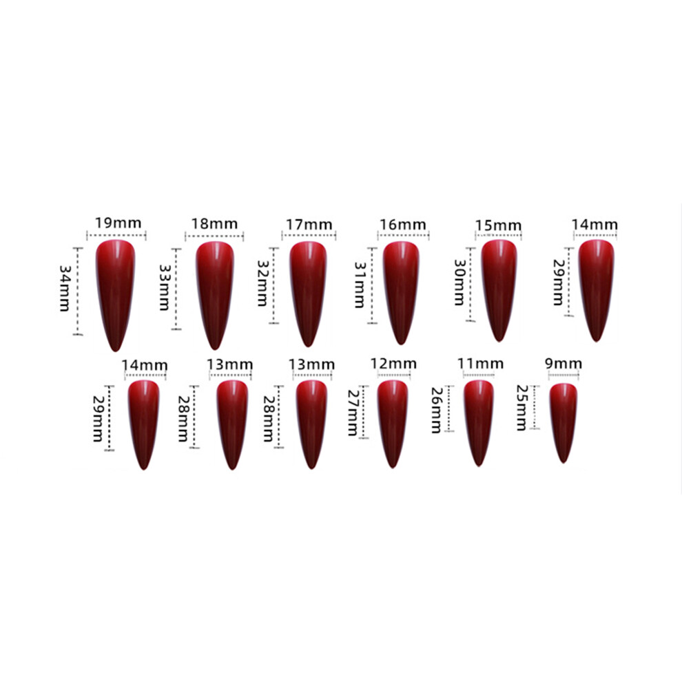 Dcph-Clothing 3D Cherry Fake Nails Kit For Women