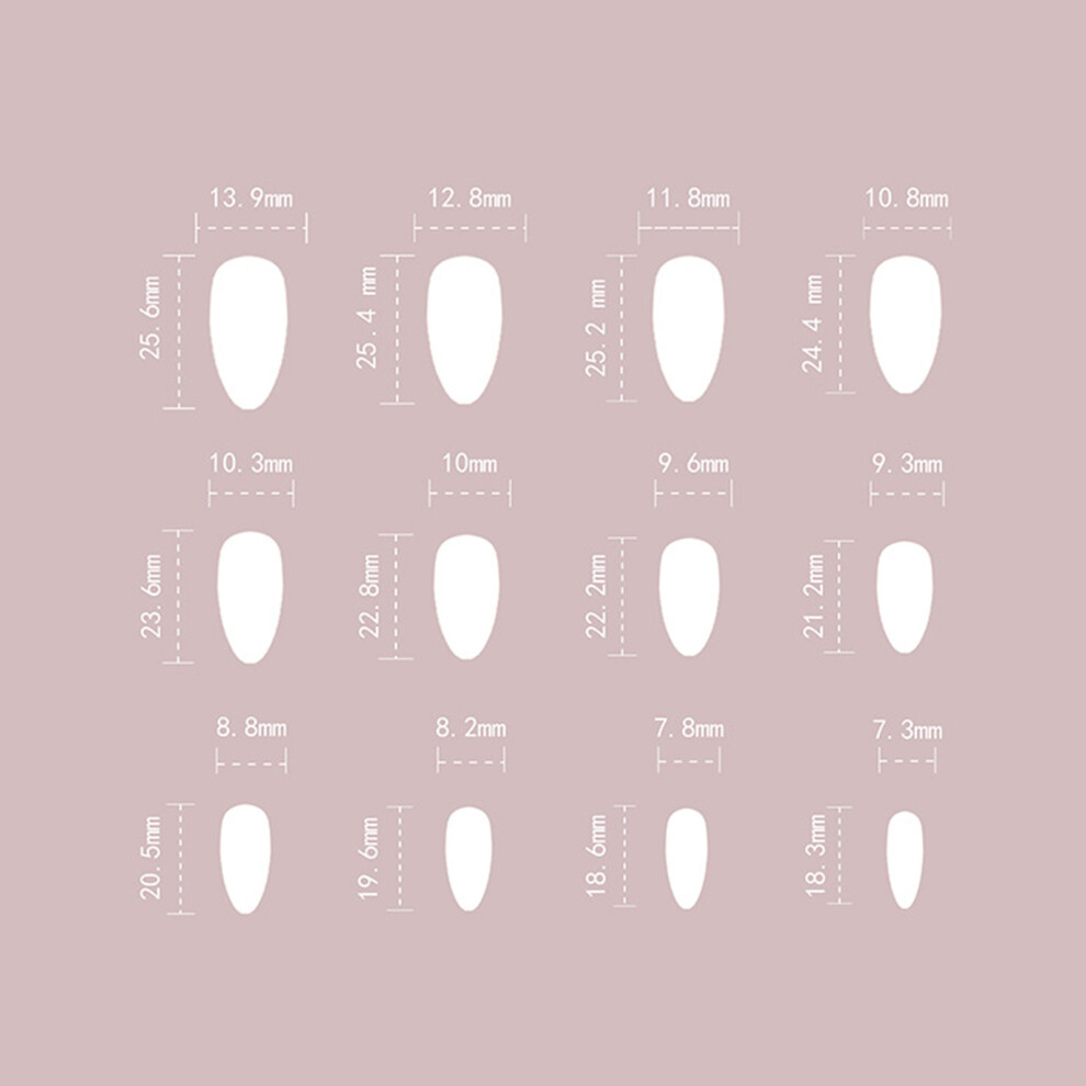 Dachuang Beauty Gradient Glossy Almond Press-On Nails For Diy