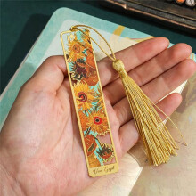 4 Peças de Marcador de Livro de Metal com Pintura Floral Retrô, Marcador de Livro Oco e Bronzeador com Borla, Presentes de Papelaria para Leitor de
