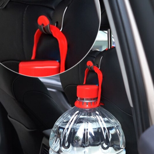 Car Seat Hook Rack - Rugged Metal Compact & Stylish Red Multi-Use 2