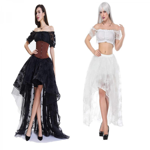 (Black, M) Abito islamico stampato per donna 1