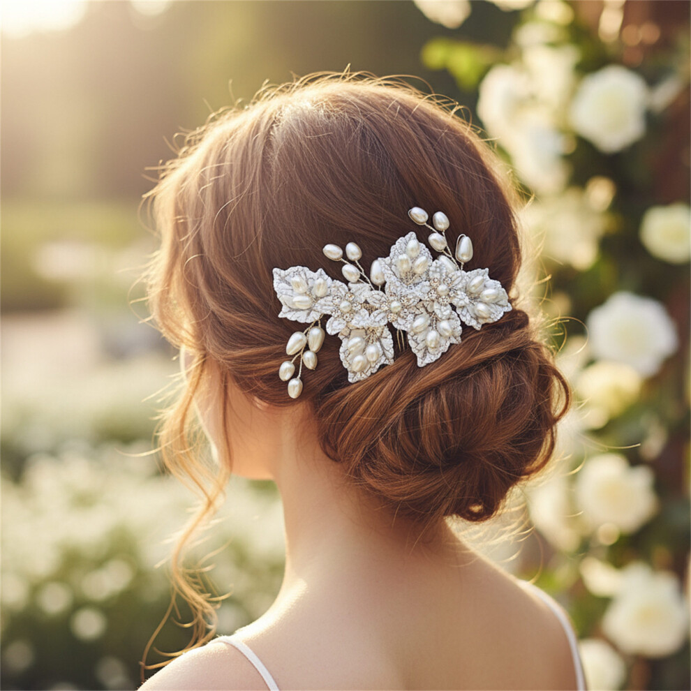Creation-3C Pearl Wedding Hair Comb