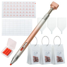 Stylos de Peinture Diamant - Stylos de Peinture Diamant Rechargeables en Cire, Plateaux D'Art Diamant, Outils et Accessoires A