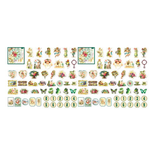 100 Sheets Vintage Victorian Stickers, Paper 1