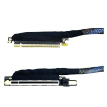 PCIE 5.0 X16 Card GPU Extension Cable Silver Plated PCIe5.0 X16 GEN5 64GT/S Adapter Server Cable 30CM