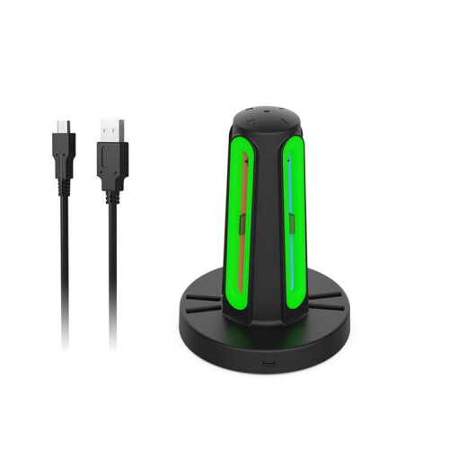 4in1 Charging Dock for  2 Controller Charging Station Card Storage Base with 360 LED Indicators   2
