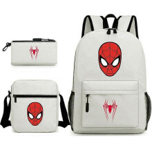 (backpack)Three-piece backpack set for primary and secondary school students, large capacity, starry sky campus style backpack for boys and girls, sho