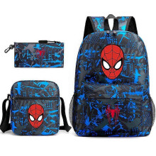(backpack)Three-piece backpack set for primary and secondary school students, large capacity, starry sky campus style backpack for boys and girls, sho