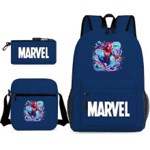 (backpack)Three-piece backpack set for primary and secondary school students, large capacity, starry sky campus style backpack for boys and girls, sho