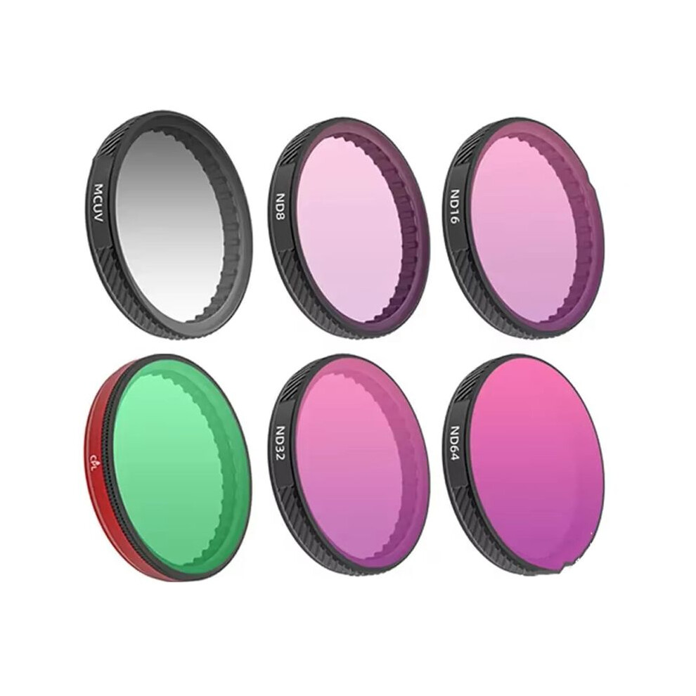 Filters Set For Action 5 Pro Filter Cpl Hd Optical Glass Lens For Osmo Action 5 Pro/3/4 Nd Filter Accessories Black 6034275831636