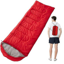 (1.1KG,Red)Ultralight Waterproof Sleeping Bag for Adults & Kids, 0.7-1.1kg Thickened Winter Warm Sleeping Bag, Camping Gear Sleeping Bag (180x75cm)