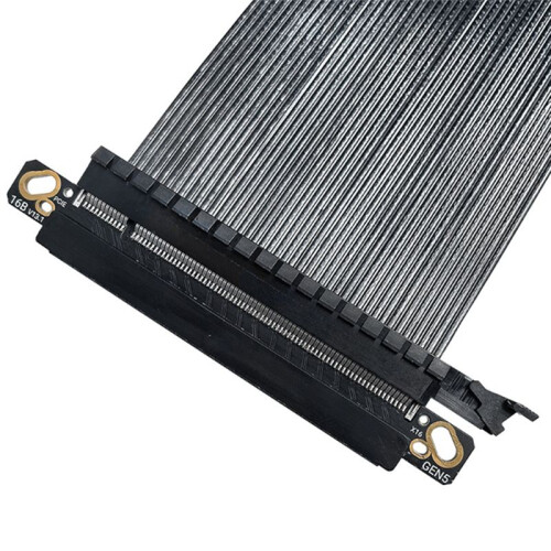 Ultra PCIe 5.0 X16 Riser Cable RTX5080 RTX4090 Silver-Plated Shielded Reverse Vertical Mount for ITX A 2