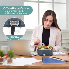 Electric Lunch Box Food Warmer - Portable Stainless Steel Container for Home & Office, Ideal for Travel and Work EU Plug
