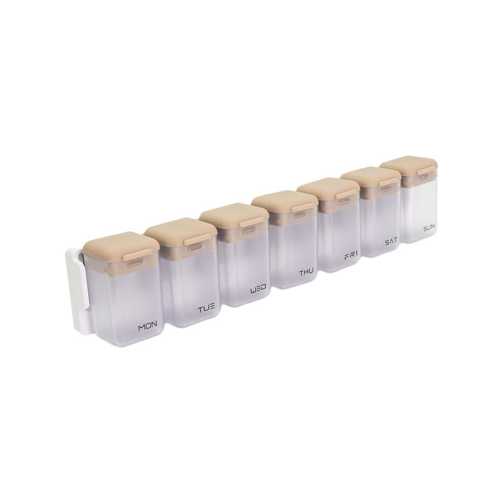 Travel Weekly Pill-Organiser Magnetic Removable PillBox 7 Day Portable Medicine Dispenser for Home Travel