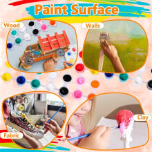 20-Pack Acrylverfsets, voor Kunstzinnige Schilderkunst, Afwasbare Verfset voor Doe-Het-Zelf-Cadeautjes voor Thuis, Verjaardagen en Feestjes