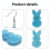 (Blue) Glitter Easter Bunny Earrings - 50 Char 3