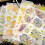 2 Sheets Purple Flower Decals PET Waterproof 6