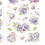 2 Sheets Purple Flower Decals PET Waterproof 14