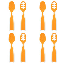 Baby-Selbstfütterungslöffel-Set, Flexible Beißlöffel, Ideal für Pürierte Nahrung und Fütterungstraining, Geeignet für Babys Ab 6 Monaten