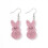 (Pink) Glitter Easter Bunny Earrings - 50 Char 3