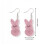 (Pink) Glitter Easter Bunny Earrings - 50 Char 8