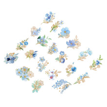 Vintage Blumenaufkleber für Scrapbooking Wasserdicht Selbstklebend Blumendekor