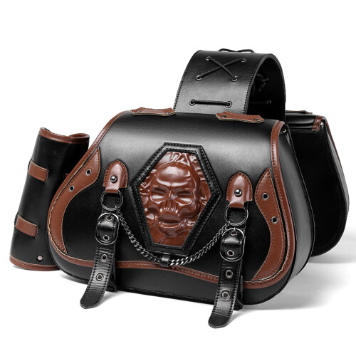 (FBG494BK) Waterproof Motorcycle Saddlebag for Harley Bikes