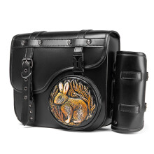 (FBG491BK) Waterproof Motorcycle Saddlebag for Harley Bikes