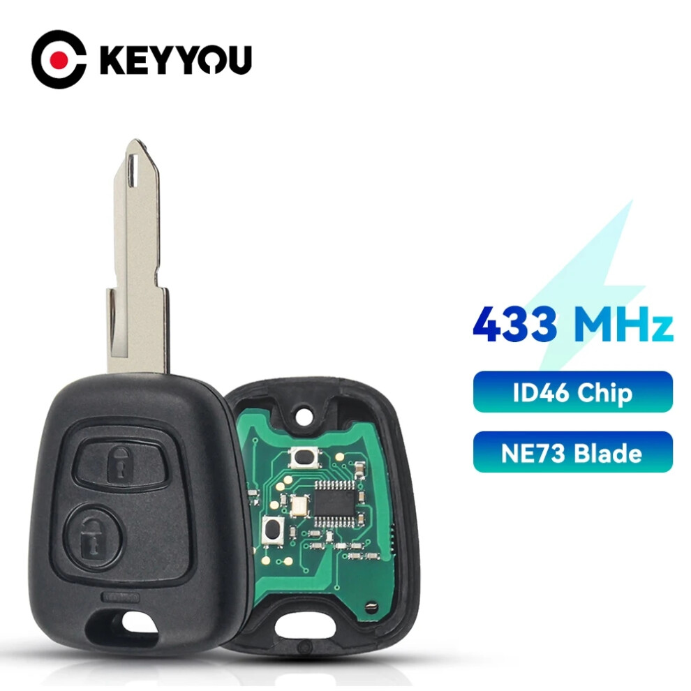 433Mhz Id46 Chip Remote Car Key For Peugeot 106 107 206 306 406 307 207 407 Partner For Citroen C1 C2 C3 C4 Saxo Picasso 6935161645729
