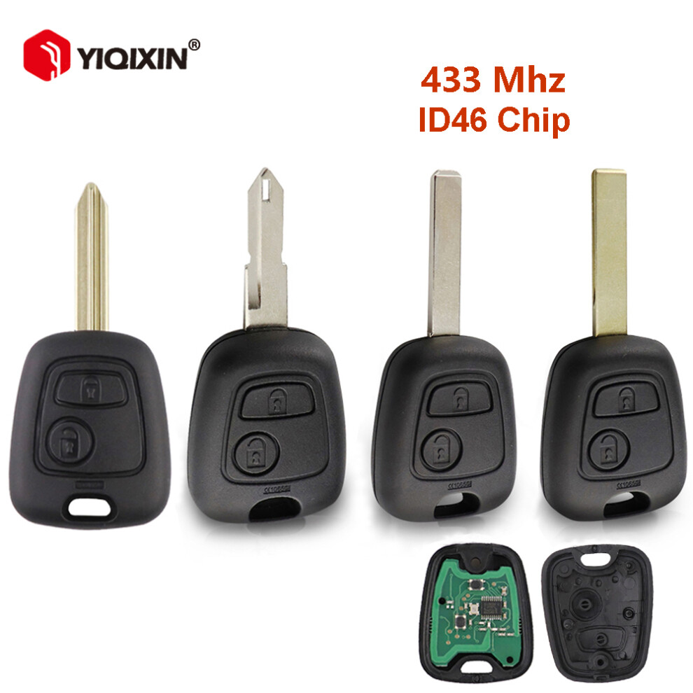 433Mhz Id46 Chip Remote Car Key For Peugeot 106 107 206 306 307 207 407 Partner For Citroen C1 C2 C3 C4 Saxo Picasso No Logo 6935161645705