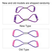 Purple 2Pcs Chest Expander Stretching Belt 8-Shaped Pull Rope Yoga Fitness