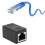10PCs Shielded RJ45 Network Cable Connectors Double Way Adapter Black 4
