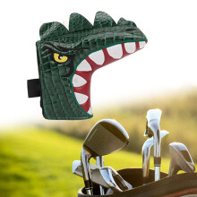 Dinosaur Golf Putterkopfhaube Wasserdichtes PU mit weichem Innenfutter, 15,6x17,5x8,8 cm
