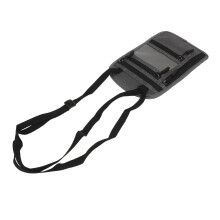 Nylon Wasserdichte Anti-Diebstahl-Passhülle mit Halsband, Dunkelgrau