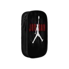 s36 Michael Jordan Pencil Case for Office & School - Oxford Cloth Zipper Bag with 5 Pen Slots & 38 Mesh Pockets jjm