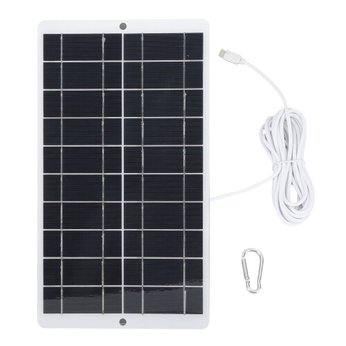 8W 5V Portable Solar Panel with Type-C Output for Phone & Camera 1
