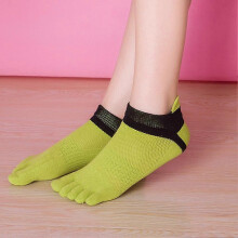 (Green) Short Sports Soft Winter Breathable Five Fingers Fashion Autumn Women Socks