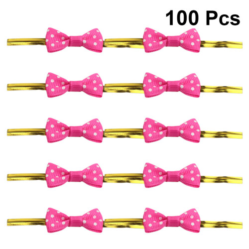 100Stk Geschenktüten Mit Schleife Verschlussclip Aus Polyester 1