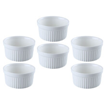Ramekin Schalen Dessertbehälter Weiß 6 Stück
