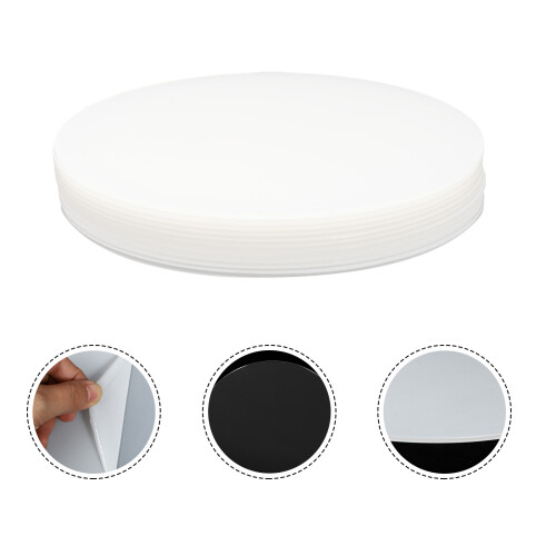 10Pcs Transparent Handmade Acrylic Discs DIY Cake Base Clear Panels 2