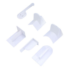 6Stk Kuchen Glätter Set Weiß ABS Fondant Spachteln Backwerkzeug