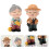2pcs Grandpa Grandma Cake Topper Set 6