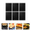 6Stk Back- Und Grillmatte Glasfaser Schwarz Antihaft Bbq Set 3