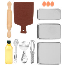 1Set Mini Haus Backmodelle, Robuste Kunststoff- Und Holz Accessoires
