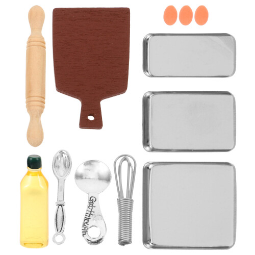1Set Mini Haus Backmodelle, Robuste Kunststoff- Und Holz Accessoires