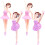12Pcs White Dancing Girl Miniature Cake Decorative Accessories 1